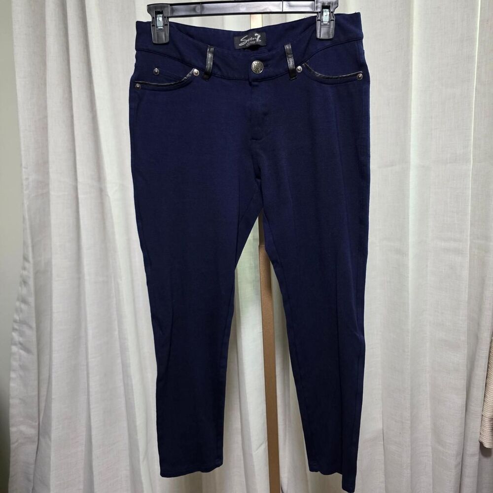 Seven7 Women's Navy and Blue Jeans